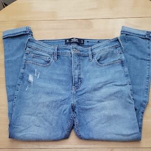 Hollister Light Blue High-Rise Super Skinny Jeans